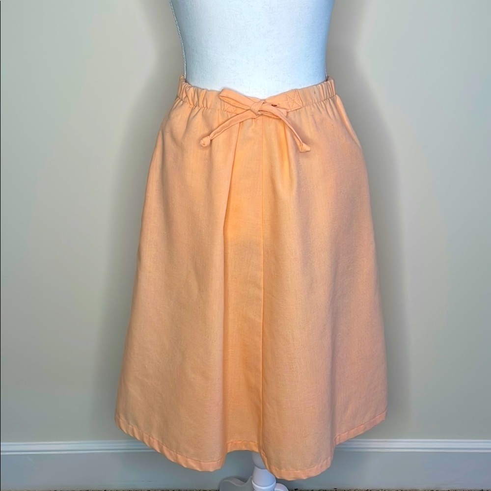 Vtg Jackson Square Peach A-Line Skirt. Size 7